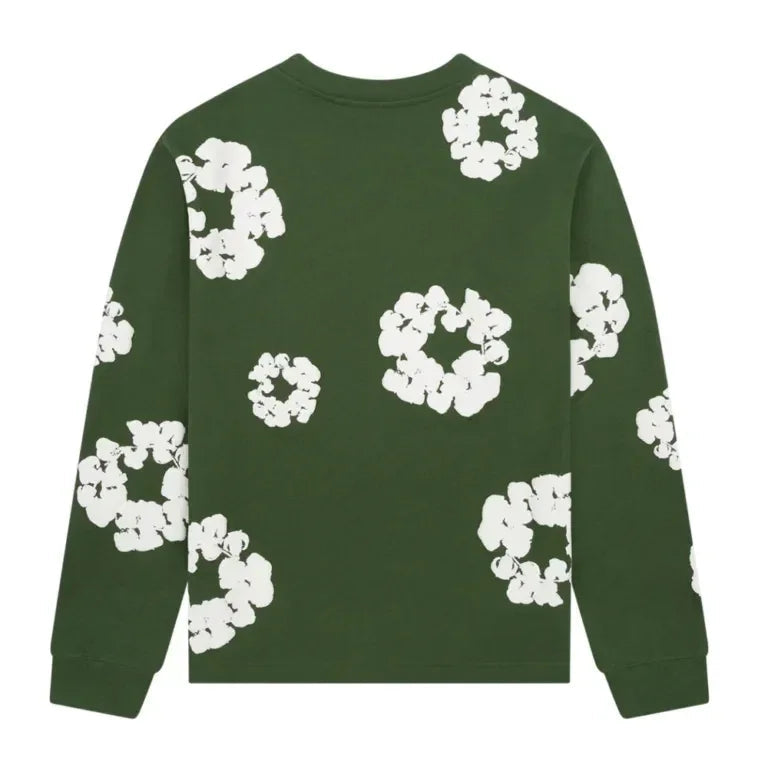 Denim Tears Long Sleeve CottonWreath T-shirt Green