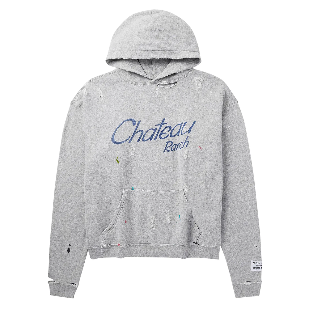 Gallery Dept.Distressed Chateau Ranch Hoodie Heather Grey