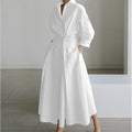 SOFER™ - Elegant Front Wrap Collared Maxi Dress