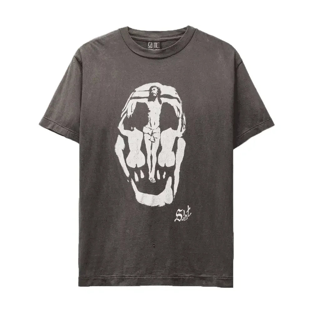 Saint Michael Jesus Skull T-Shirt