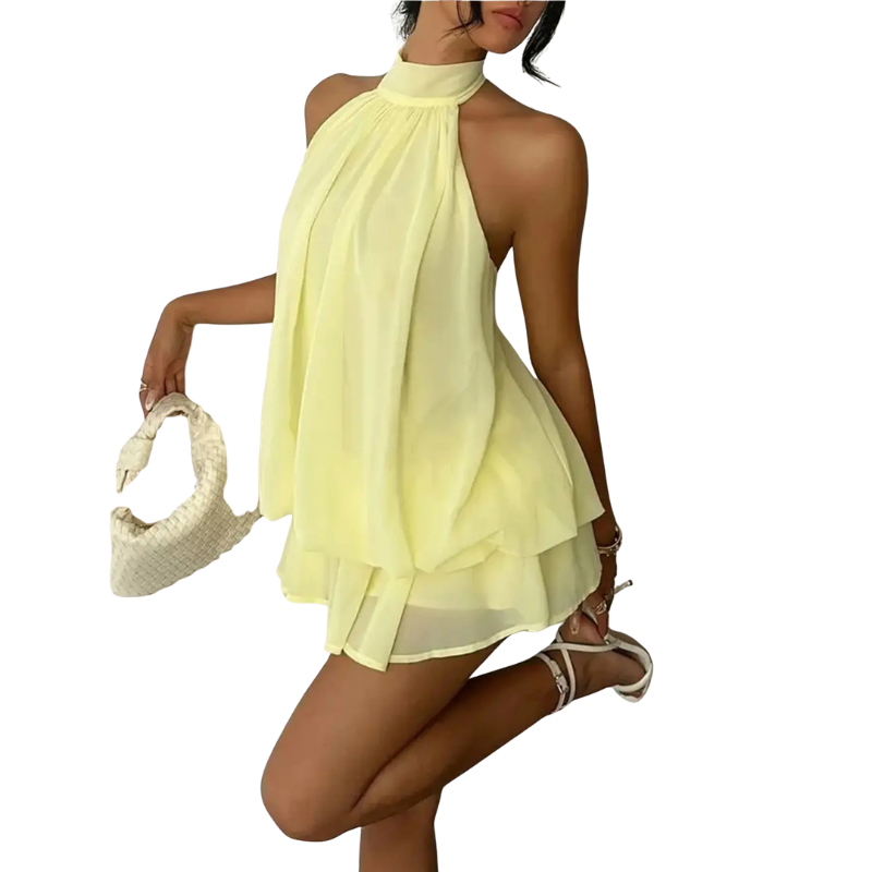 CATHY™ – Stylish Tie Back Summer Mini Dress